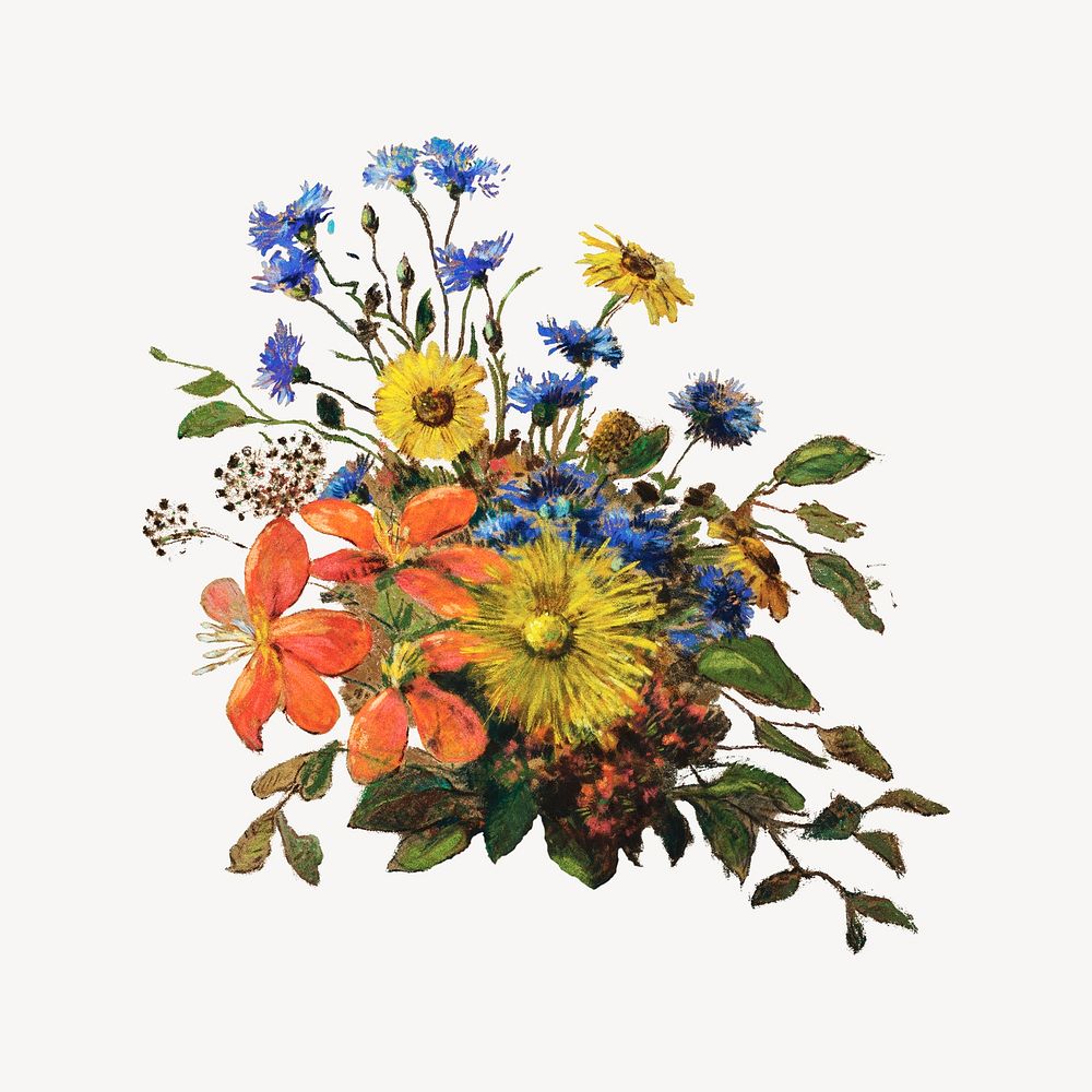 Odilon Redon's Flowers, famous painting, remixed by rawpixel