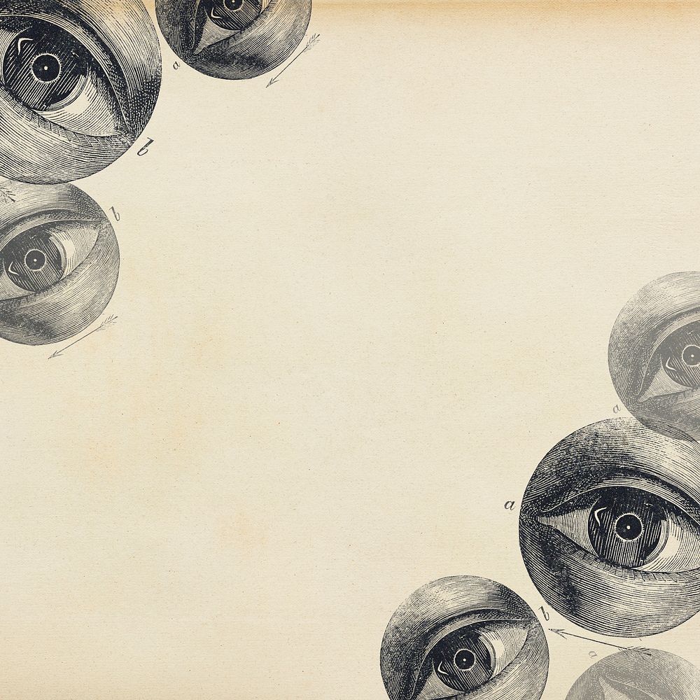 Vintage human eye background, vintage artwork by Isaac Weissenbruch psd, remixed by rawpixel