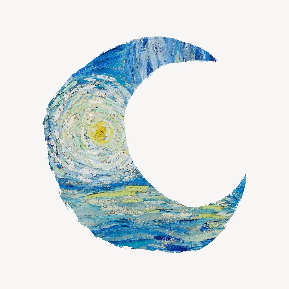 Van Gogh's The Starry Night, famous painting illustration, remixed by rawpixel