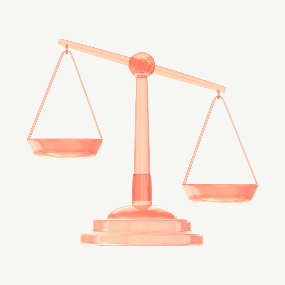Justice scale collage element psd