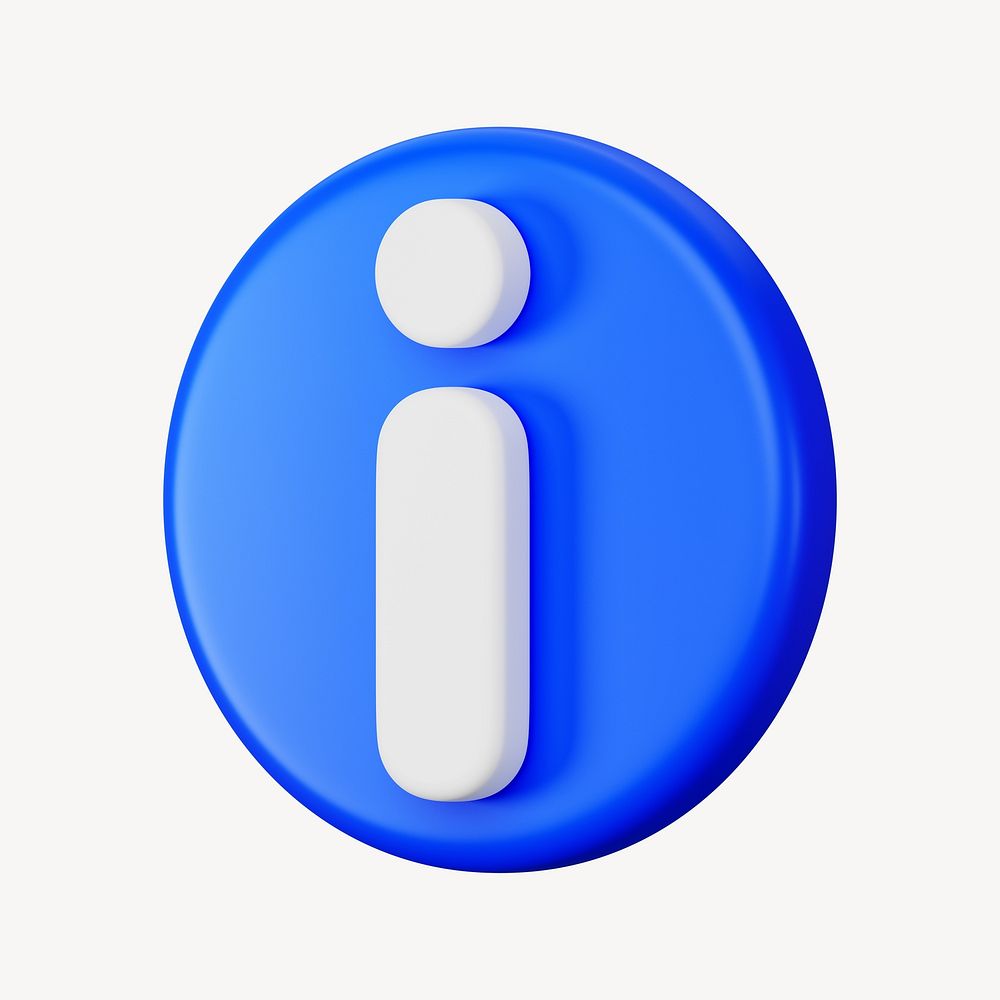 3D information icon isolated design