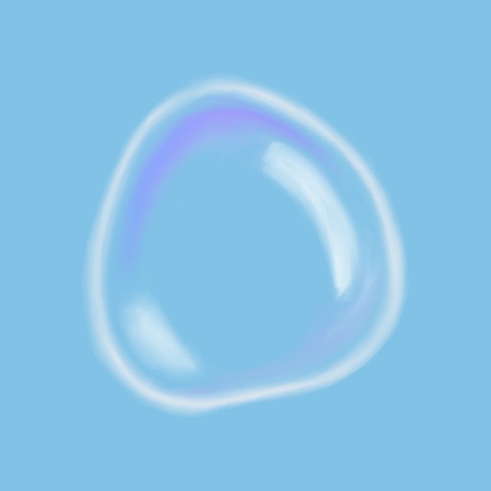 Aesthetic soap bubble, paint illustration