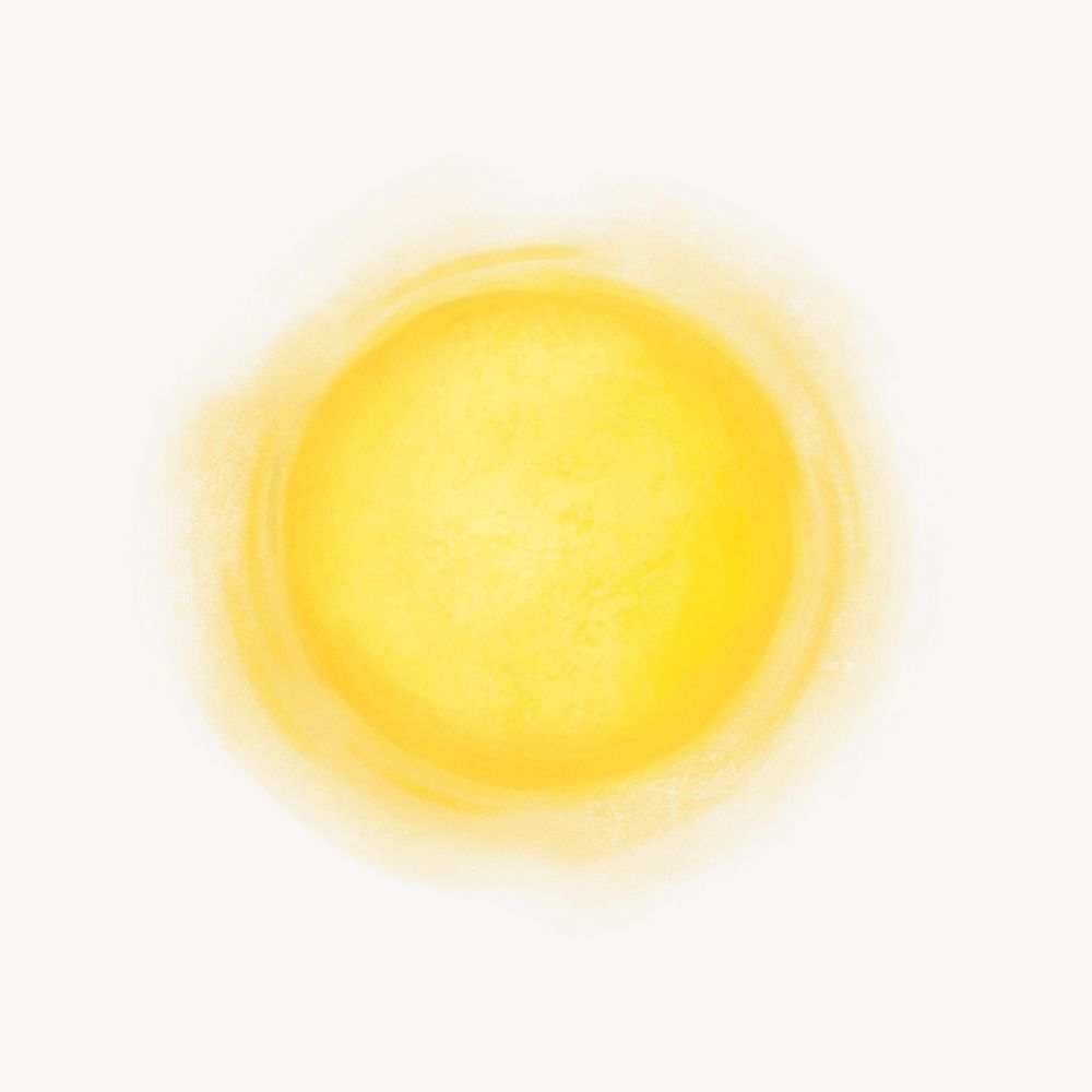 Bright sun, aesthetic nature illustration