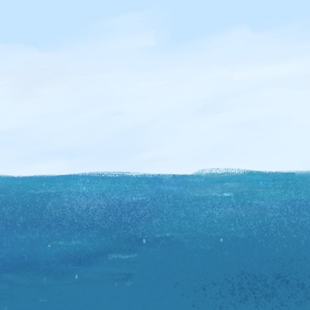 Blue sea background, aesthetic paint design