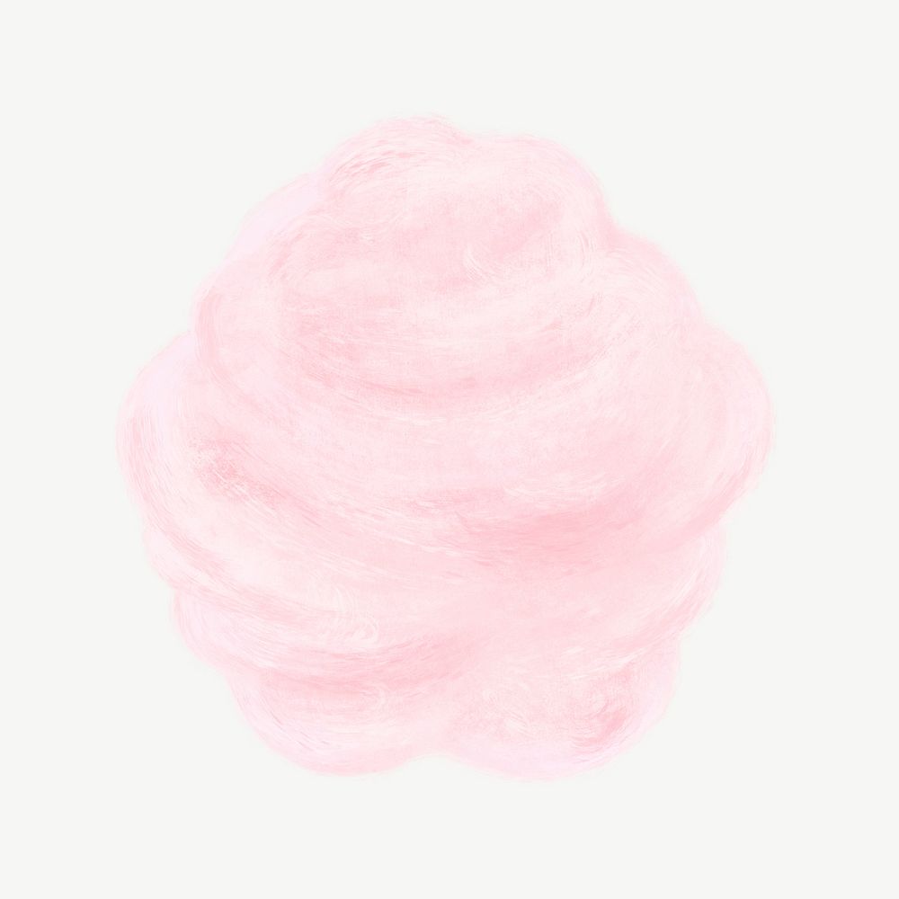 Pink cotton candy, dessert illustration psd