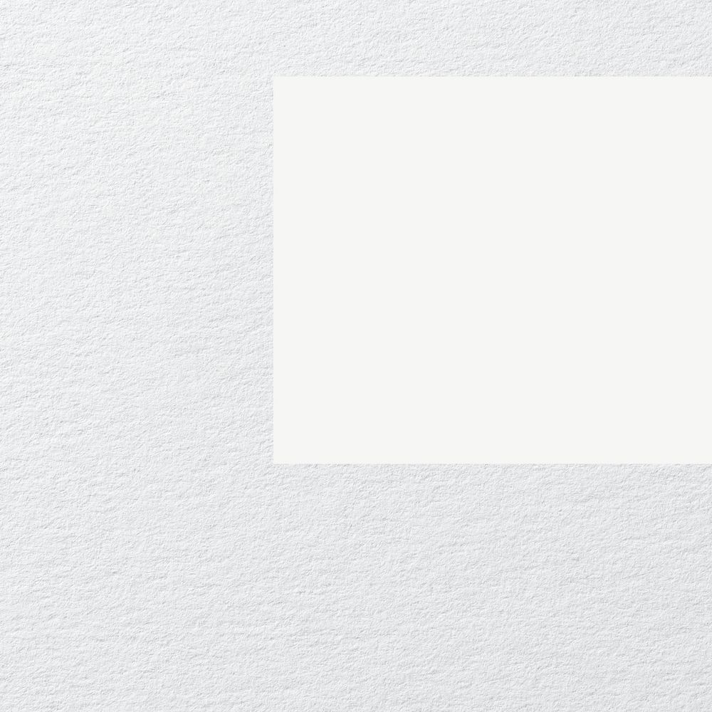 Textured off white square shape collage element psd