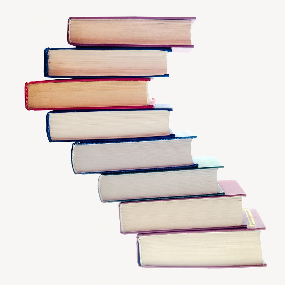 Stack of book isolated design