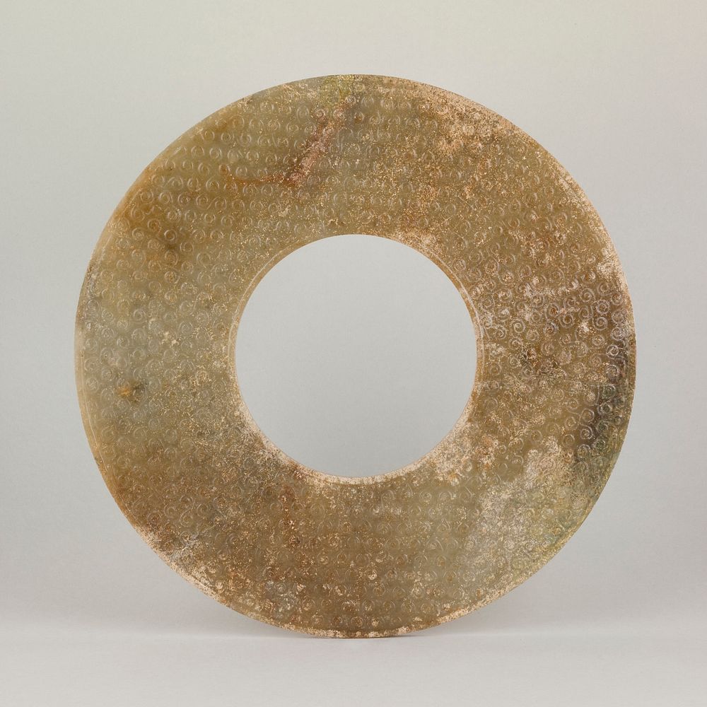 Ritual Disk or Ring huan with Spiral Decoration