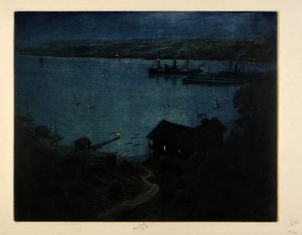 Moonlight--Hudson River