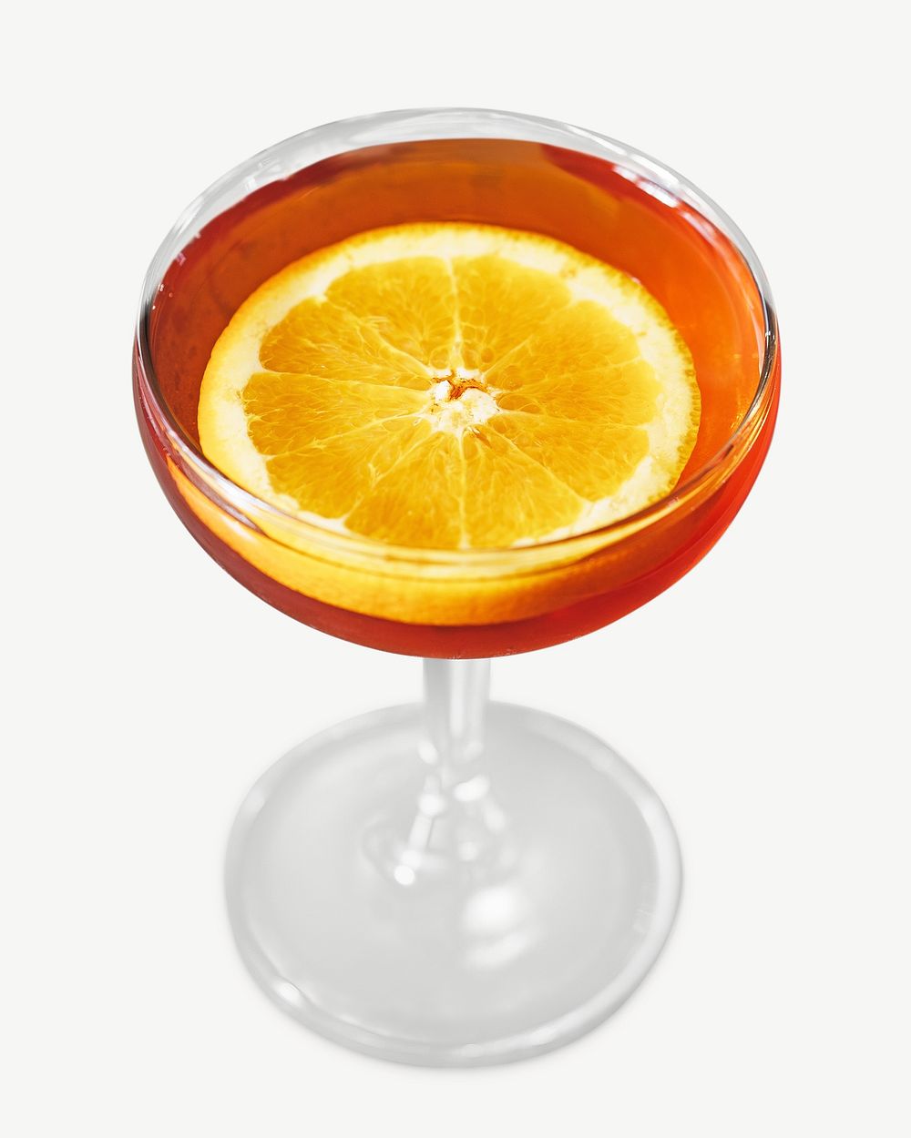 Orange cocktail collage element psd