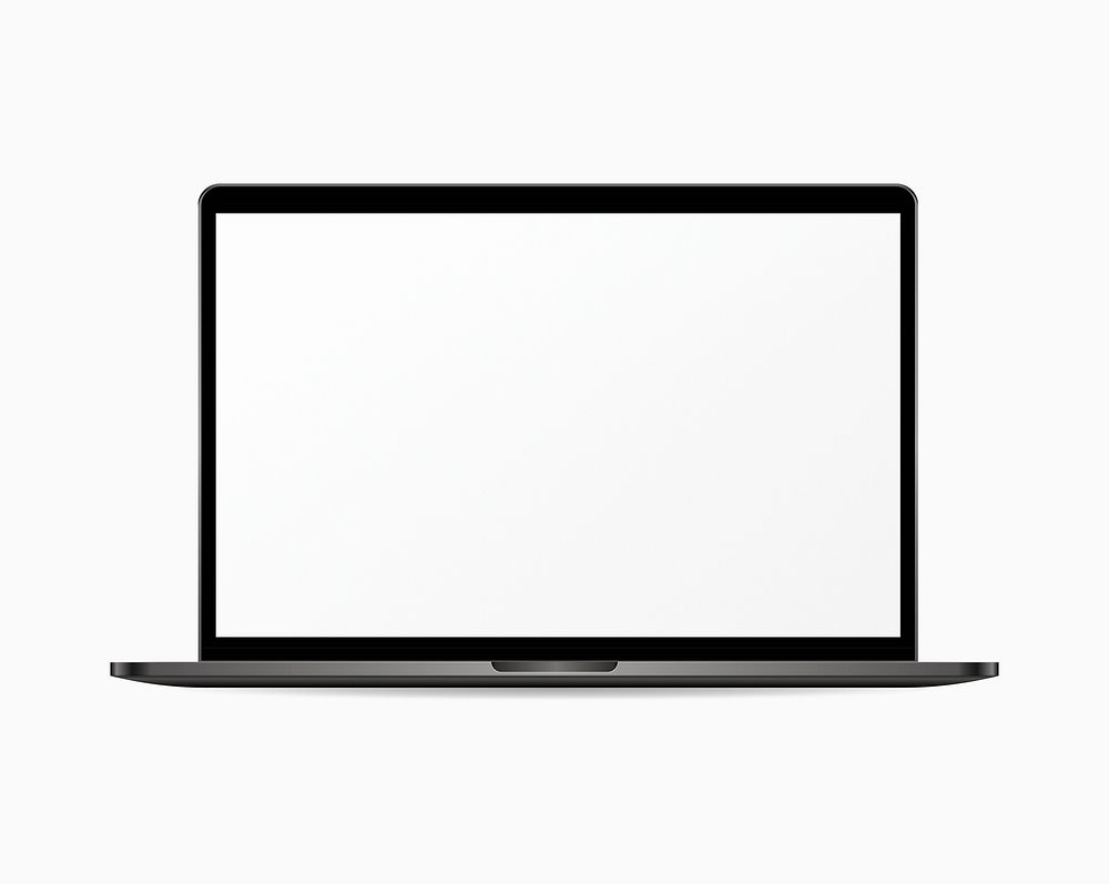 Blank laptop screen mockup illustration
