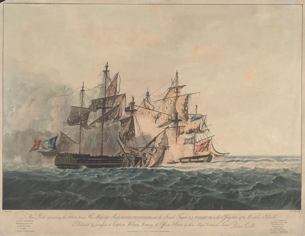 The Action between his Majesty's Sloop "Bonne Citoyenne" and the French Frigate "La Furieuse"