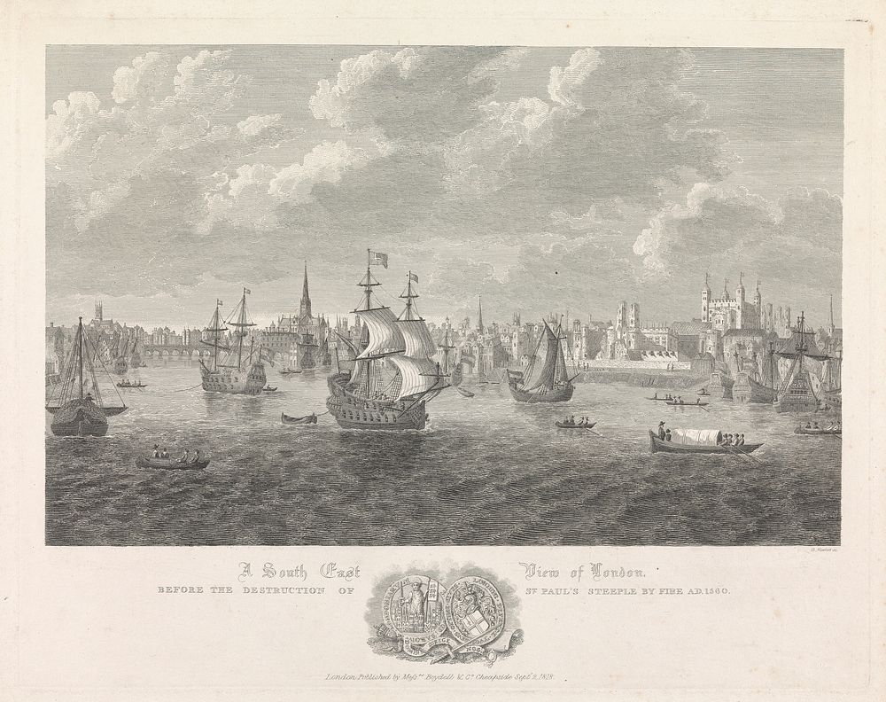 A South East View of London, Before 1666