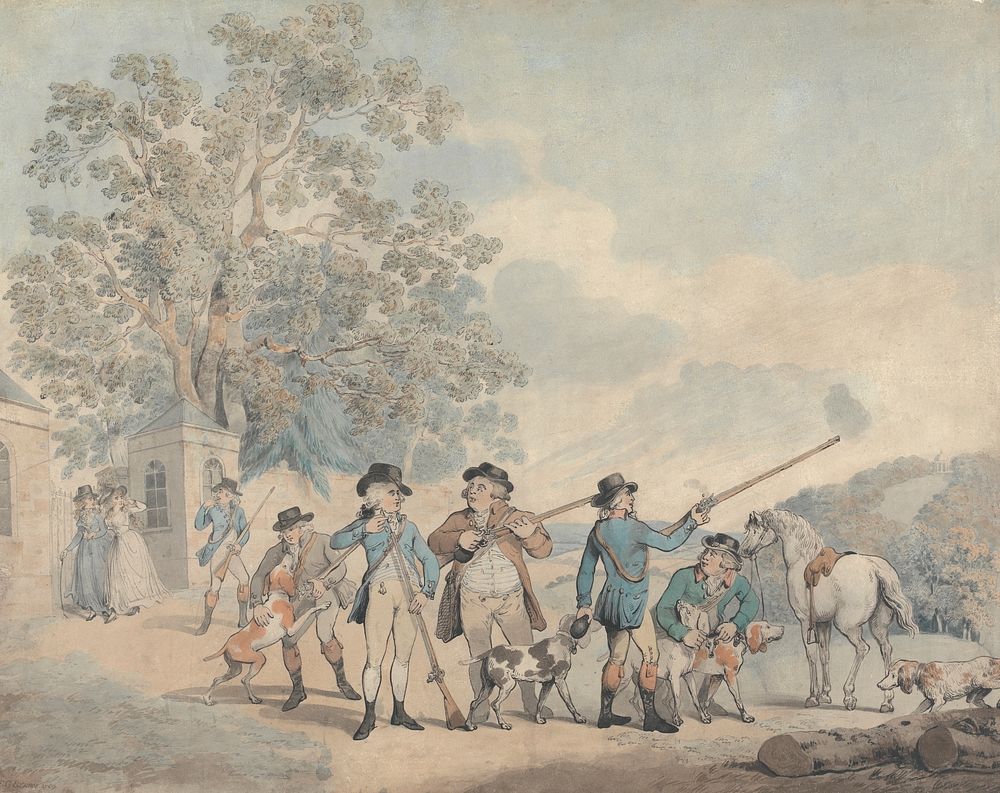 Shooting Party Setting Out by Frederick George Byron