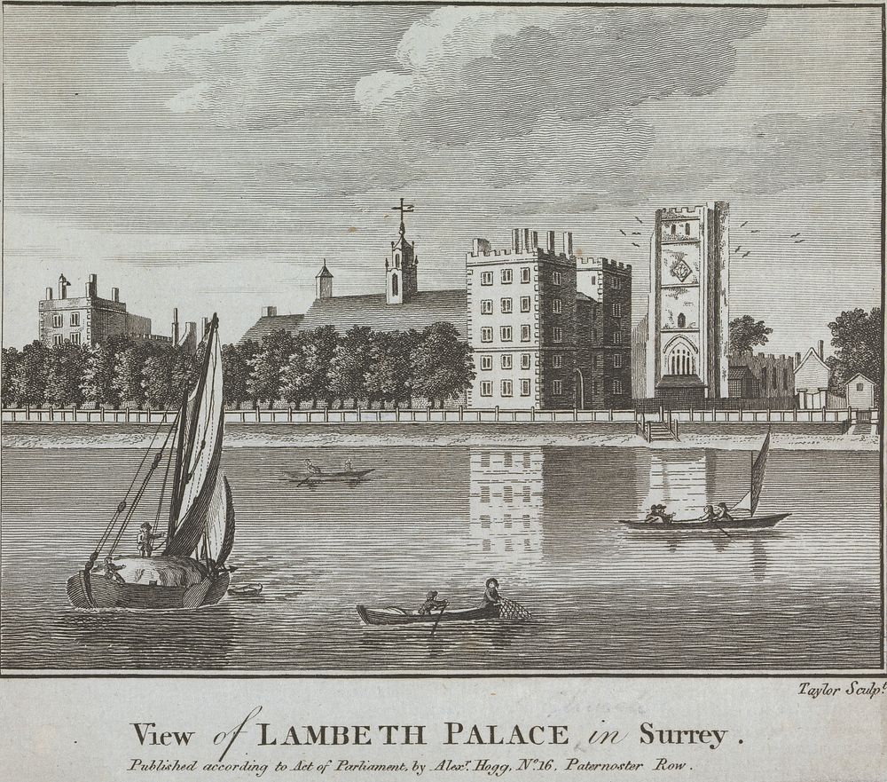 View of Lambeth Palace in Surrey