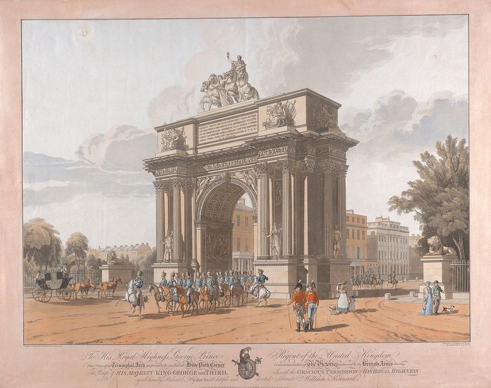 View of a Triumphal Arch Proposed to be Erected at Hyde Park Corner Commenorative of the Victory ...King George III