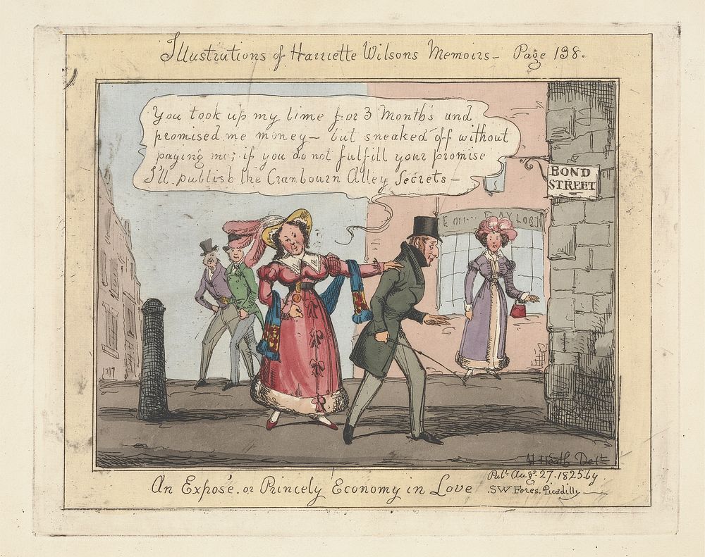 An Exposé, or Princely Economy in Love: Illustration for Harriette Wilson's "Memoir's"