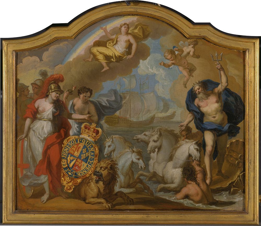 Allegory of the Power of Great Britain by Sea, design for a decorative panel for George I's ceremonial coach