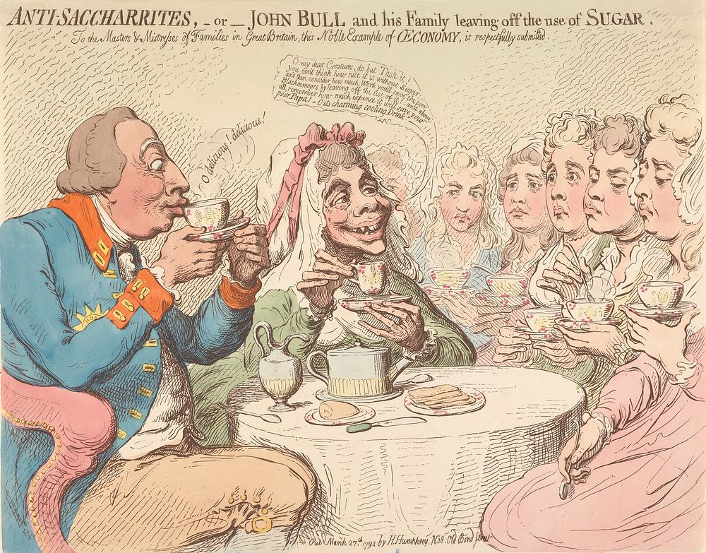 Anti-Sacharrites, - or - John Bull and His Family Leaving off the Use of Sugar