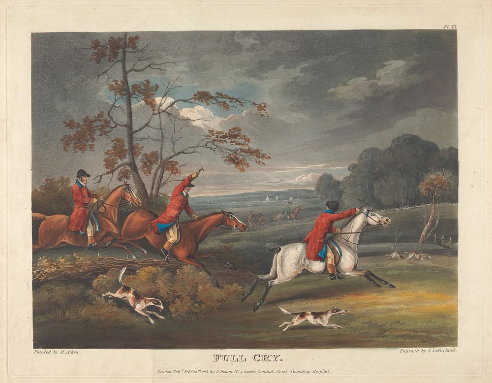 Set of four - Fox-hunting: Full Cry