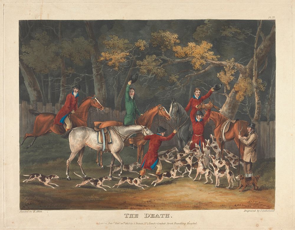 Set of four - Fox-hunting: The Death