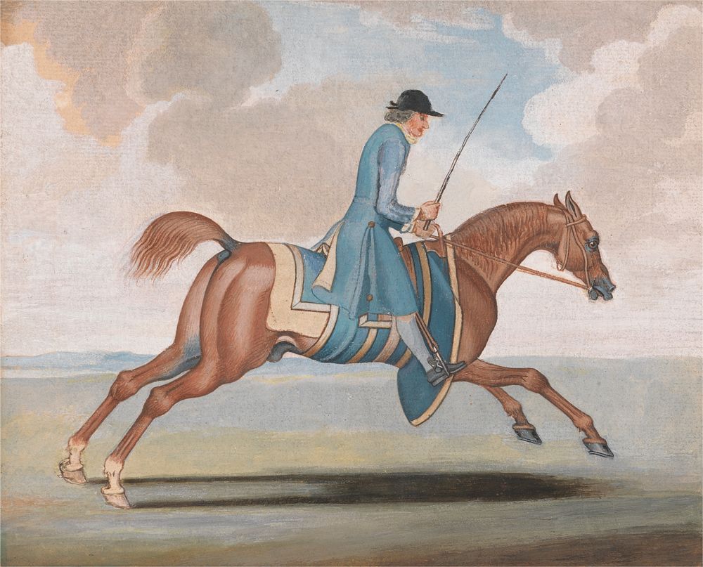 Racehorse at Exercise, Ridden by a Training-Groom