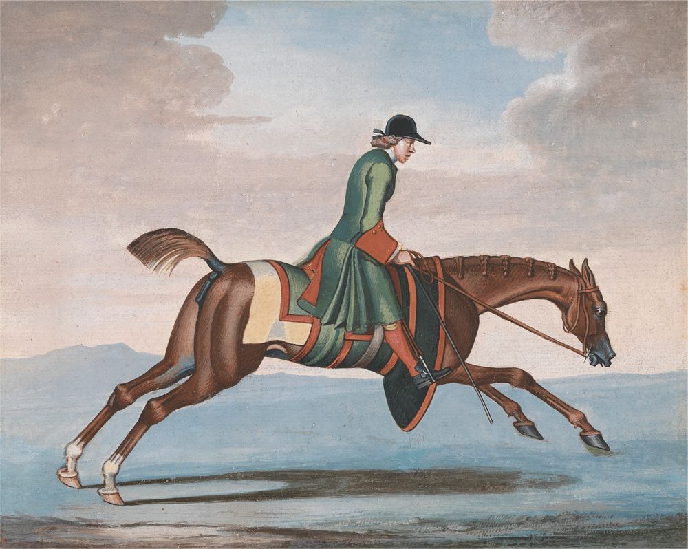 Racehorse at Exercise, Ridden by a Training-Groom