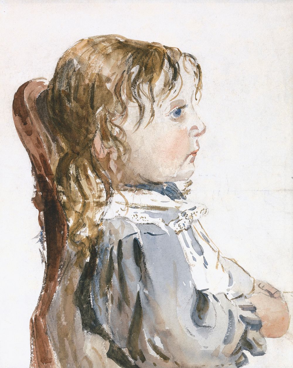 Girl in a Pinafore by David Cox