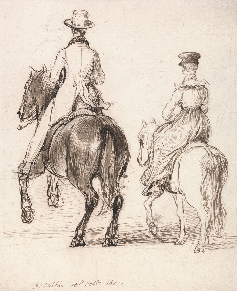 Two Riders Seen from Behind, Oct. 10, 1822
