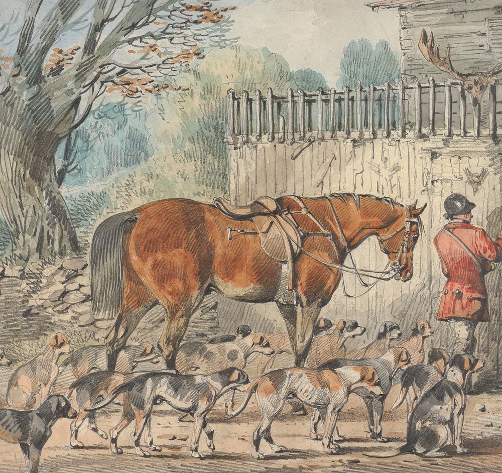 Foxhunting: Hunt Servants Returning Hounds to Kennels