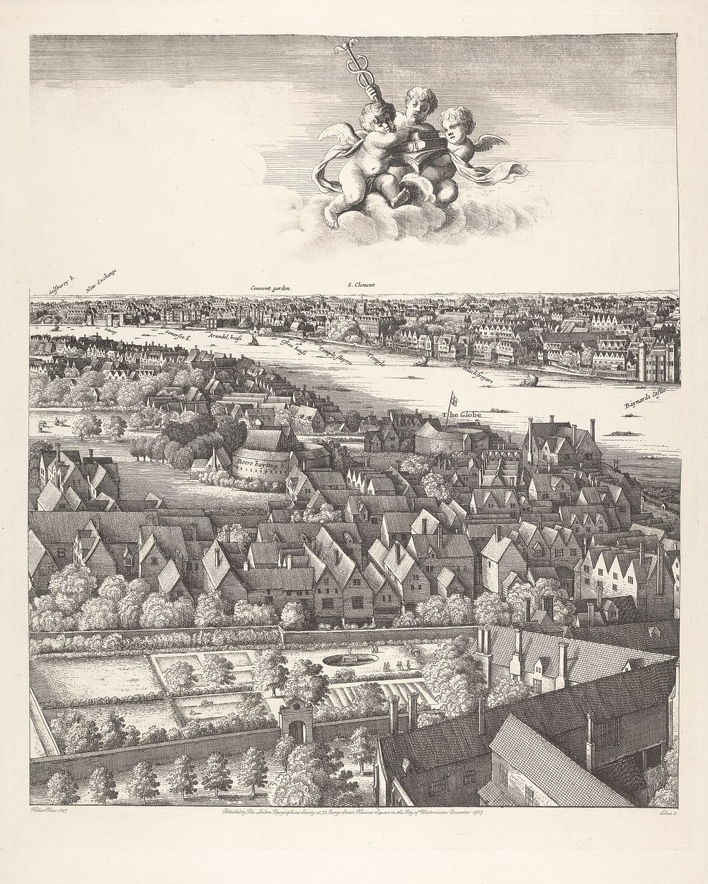 From Hollar's `View of London', 1647. (Sheet II)