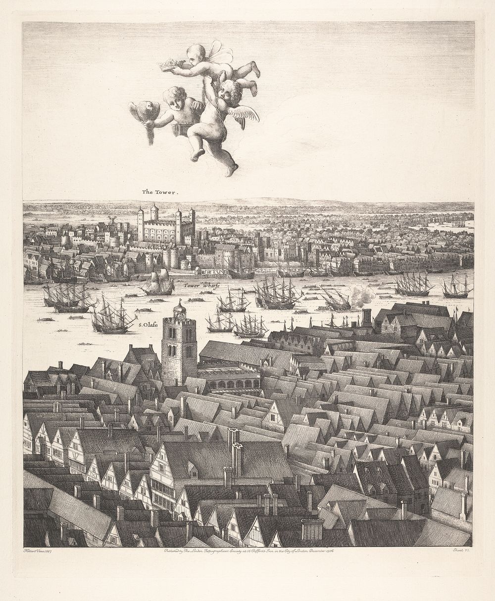 From Hollar's `View of London, 1647'   (Sheet VI)