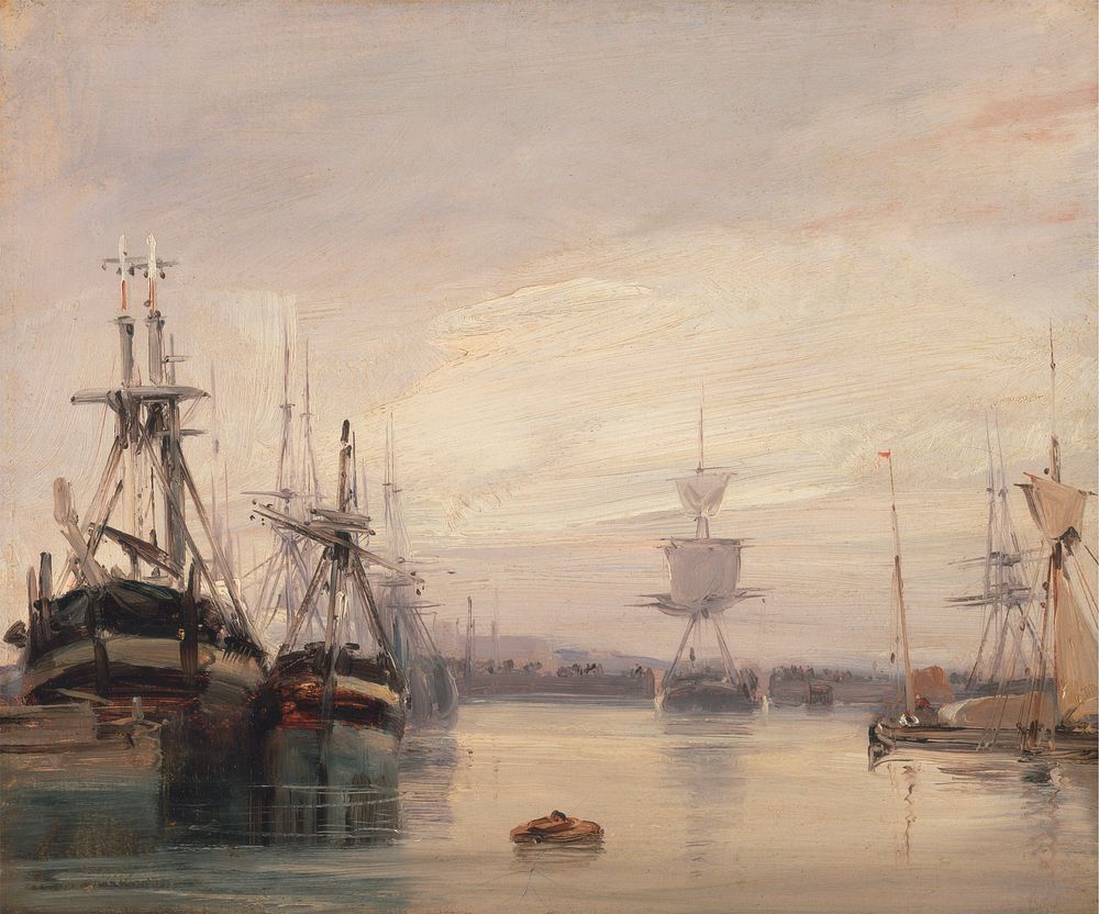 French harbor scene