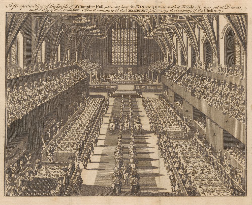 A Perspective View of the Inside of Westminster Hall
