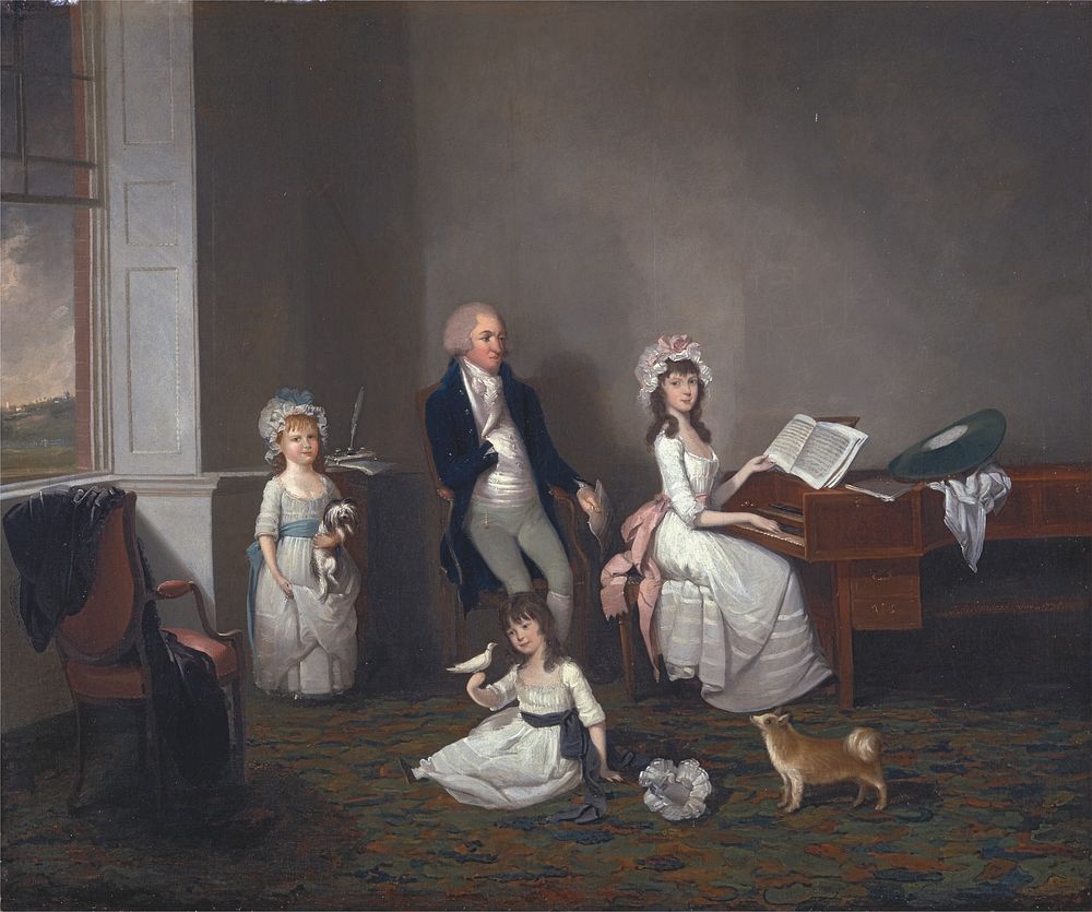 John Richard Comyns of Hylands, Essex, with His Daughters