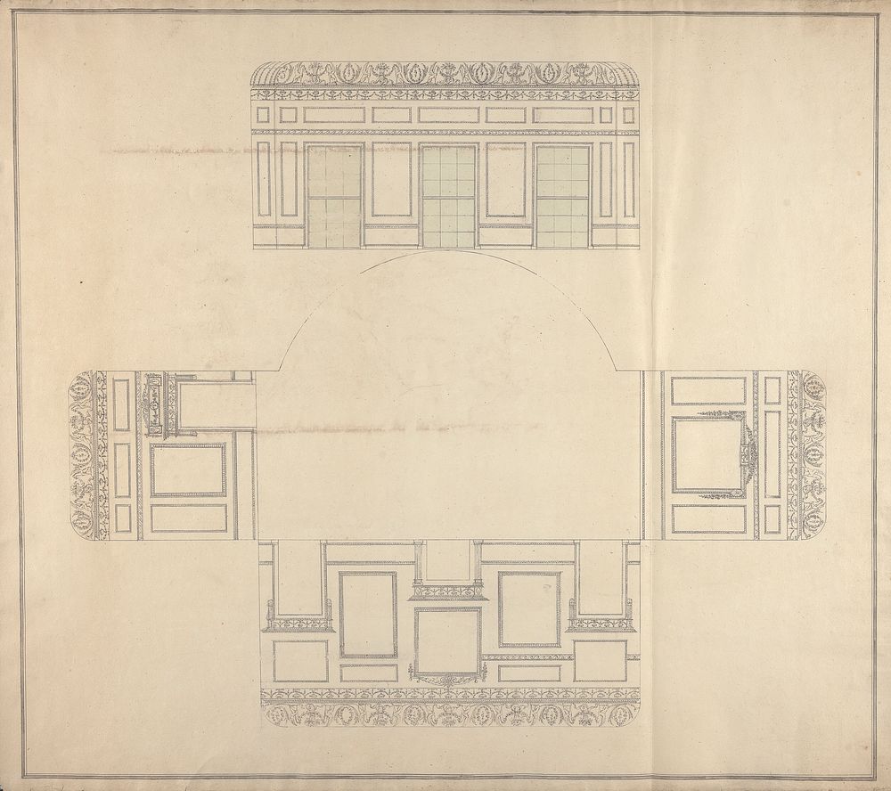 Laid Out Wall Plan of a Room for Clifton Castle