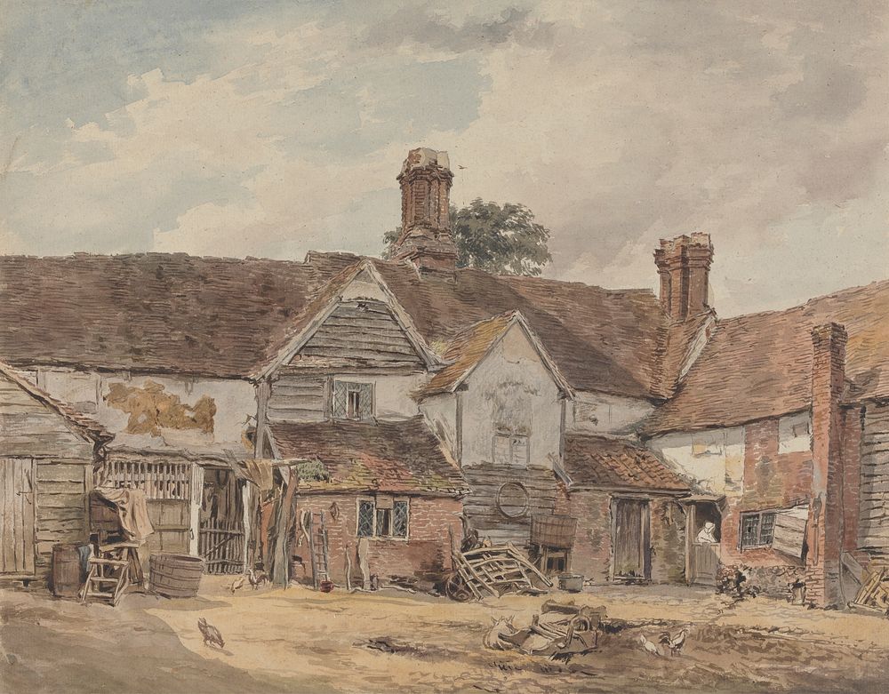 Old Farm Buildings by William Henry Hunt