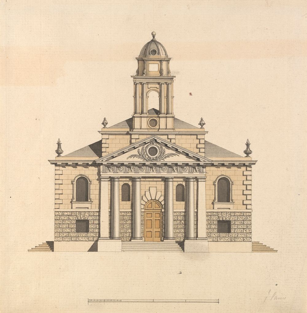 Design for a Church: Elevation of the West Front