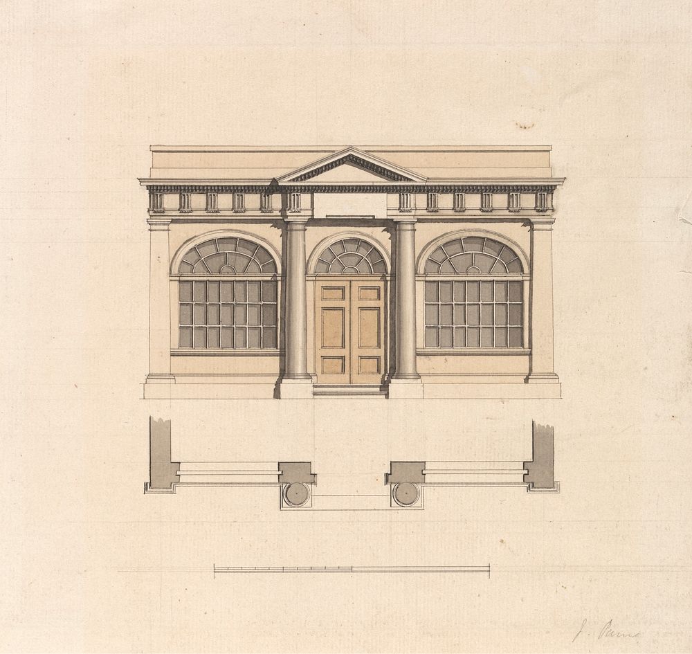 Design for a Shop Front: Elevation by James Paine