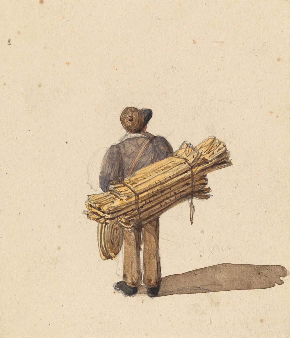 Sketches from Life in Paris: Man with Hanks of Rope