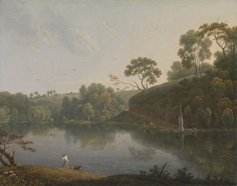 Landscape with a Lake and Boats