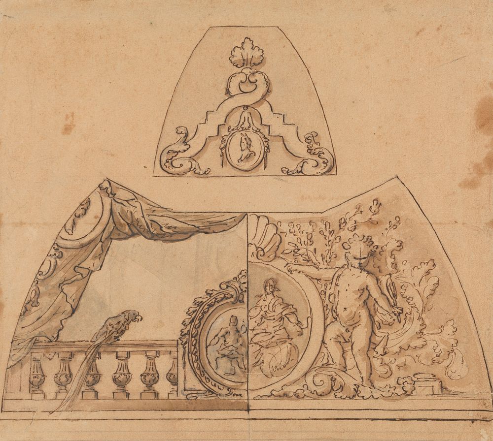 Design for a Ceiling Decoration (with a Parrot)