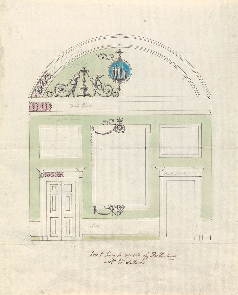 Headfort House, Ireland: Elevation of One End of the Parlor