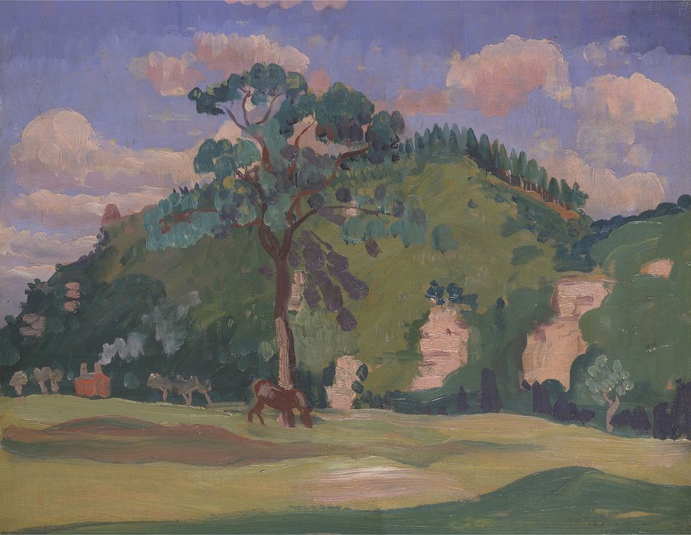 Landscape with a Grazing Horse