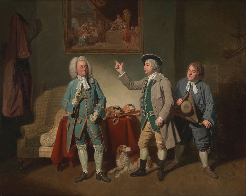 Edward Shuter, John Beard, and John Dunstall in Isaac Bickerton's "Love in a Village"