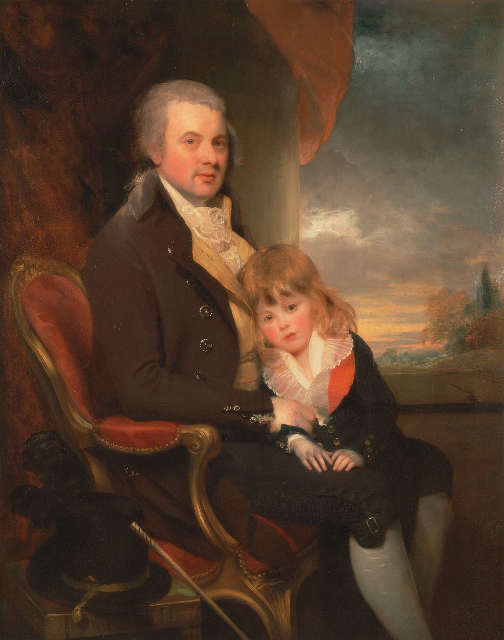 Edward George Lind and His Son, Montague by Sir William Beechey