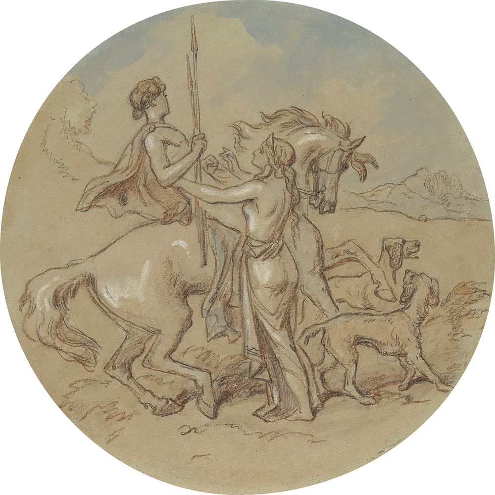 One of eighteen designs for a series of plates illustrating Venus and Adonis
