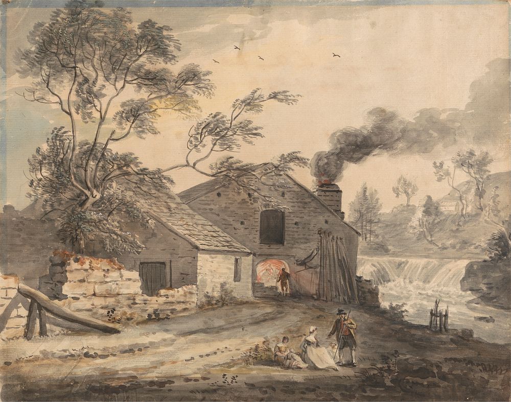 Iron Forge on the River Kent, Westmorland by Paul Sandby