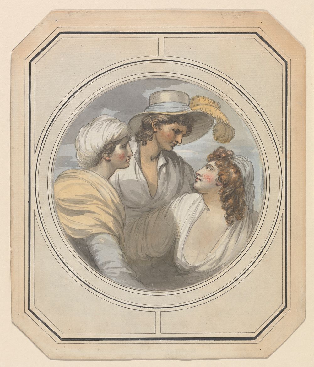 Group of Three Young Women by Biagio Rebecca
