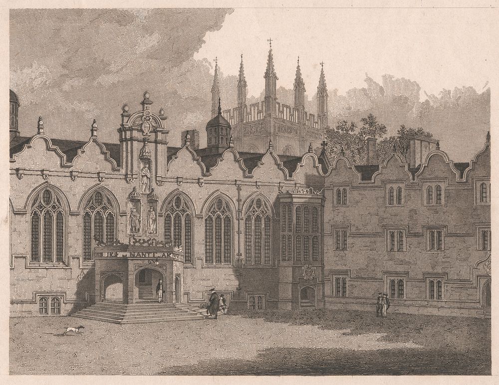 View of the Chapel and Hall of Oriel College